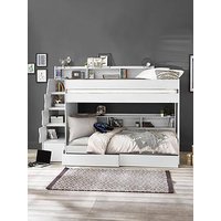 Julian Bowen Camelot Staircase Bunk Bed - White