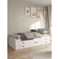 The Very Collection Atlanta Kids Single Bed With Drawer And Cupboard Storage Plus Mattress Options (Buy & Save!) - White - Bed Frame With Premium Mattress