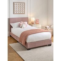 The Very Collection Riley Children'S Fabric Single Bed With Mattress Options (Buy & Save!) - Antique Rose - Fsc&Reg; Certified - Bed Frame With Premium Mattress