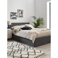 The Very Collection Porto End Lift Up Storage Ottoman Bed With Mattress Options (Buy & Save!) - Dark Grey - Fsc&Reg; Certified - Bed Frame With Memory Mattress