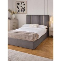 Very Home Beaumont Bed Frame With Mattress Options (Buy & Save!) - Grey - Bed Frame With Microquilt Mattress