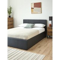 The Very Collection Marston Faux Leather Side Lift Up Storage Ottoman Bed With Mattress Options (Buy And Save!) - Black - Fsc&Reg; Certified - Bed Frame With Memory Mattress