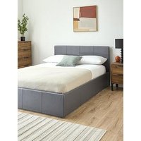 The Very Collection Marston Faux Leather Side Lift Up Storage Ottoman Bed With Mattress Options (Buy And Save!) - Grey - Fsc&Reg; Certified - Bed Frame Only