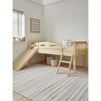 Very Home Novara Mid Sleeper Bed With Slide - With Mattress Options (Buy & Save!) - Bunk Bed With Standard Mattress