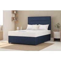 Value Memory Foam Mattress + Premium Divan Bed, Teal, No Drawer, Small Double