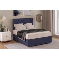 Hypnos Cotton Comfort Mattress + Premium Divan Bed, Marine, No Drawer, King Size