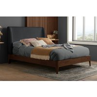 Halfden Grey Boucle Bed, Double