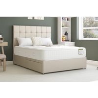 Highgrove Rowley Ortho 1000 Pocket Natural Mattress + Premium Divan Bed, Mink, 2 Drawer, Super King