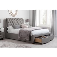 Valentino Fabric 2 Drawer Storage Bed, Charcoal, King Size