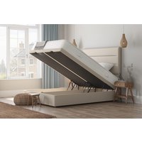 Spring King� Memory Ortho Mattress + Ottoman Divan Bed, Cream, End Ottoman, King Size