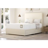 Highgrove Ashbourne Ortho 2000 Pocket Natural Mattress + Premium Divan Bed, Mink, 2 Drawer, Super King