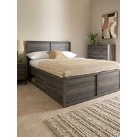 The Very Collection Harlem Storage Bed With Mattress Options (Buy & Save!) - Black Oak - Fsc&Reg; Certified - Bed Frame With Microquilt Mattress