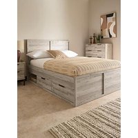 The Very Collection Harlem Storage Bed With Mattress Options (Buy & Save!) - Grey Oak - Fsc&Reg; Certified - Bed Frame With Memory Mattress