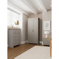 Gfw Lancaster 3 Piece Package - 2 Door Wardrobe, 4 Drawer Chest And A Bedside Chest