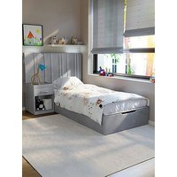 The Very Collection Oscar End Lift Up Storage Ottoman Single Kids Bed With Side Table And Mattress Options (Buy & Save!) - Bed Frame With Standard Mattress