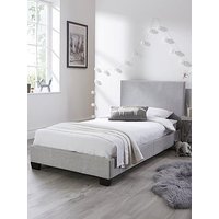The Very Collection Riley Bed With Mattress Options (Buy & Save!) - Light Grey - Bed Frame With Premium Mattress