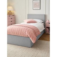 The Very Collection Riley End Lift Up Storage Ottoman Single Bed With Mattress Options (Buy & Save!) - Light Grey - Fsc&Reg; Certified - Bedframe + Premium Mattress