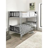 Very Home Cyber Metal Bunk Bed (Can Be Split Into 2 Beds) With Mattress Options (Buy & Save!) - Bunk Bed Frame Only