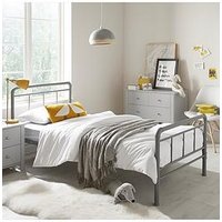 The Very Collection Freddie Children'S Metal Single Bed Frame With Mattress Options (Buy & Save!) - Grey - Bed Frame Only