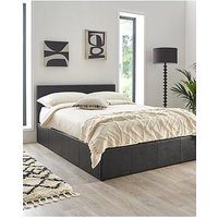 The Very Collection Marston Faux Leather End Lift Up Storage Ottoman Bed With Mattress Options (Buy And Save!) - Black - Fsc&Reg; Certified - Bed Frame With Microquilt Mattress