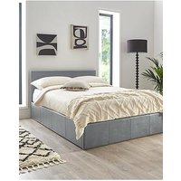 The Very Collection Marston Faux Leather End Lift Up Storage Ottoman Bed With Mattress Options (Buy And Save!) - Grey - Fsc&Reg; Certified - Bed Frame With Microquilt Mattress