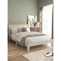 Very Home Atlanta Bed Frame With Mattress Options (Buy & Save!) - Grey - Bed Frame With Memory Mattress