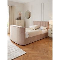 The Very Collection Prent Tv Bed With Voice Control And Mattress Options (Buy & Save!) - Natural - Bed Frame With Microquilt Mattress