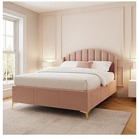 Gfw Pettine End Lift Up Ottoman Storage Bed With Sleepycastle Mattress Options (Buy & Save!) - Blush Pink - Bedframe + Standard Mattress