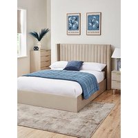 The Very Collection Haywood End Lift Up Storage Ottoman Bed With Mattress Options (Buy & Save!) - Natural - Bed Frame With Microquilt Mattress