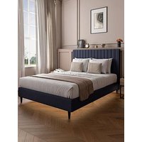Xr Living Maisie Velvet Bed Frame With Under Frame Led Lights