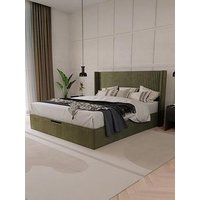 The Very Collection Orchard End Lift Up Storage Ottoman Bed With Airsprung Mattress Options (Buy & Save!) - Olive - Bed Frame With Gold Memory Mattress