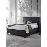 The Very Collection Liza End Lift Up Storage Ottoman With Airsprung Mattress Options (Buy & Save!) - Slate - Bed Frame With Gold Memory Mattress