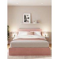 Gfw Odessa Velvet End Lift Up Storage Ottoman Bed With Mattress Options (Buy & Save!) - Bedframe + Premium Mattress