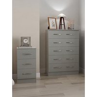 Swift Elton 3 Piece Ready Assembled Package - 5 Drawer Chest And 2 Bedside Chests - Fsc&Reg; Certified