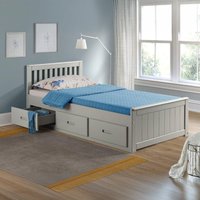 Mission - Single - Storage Bed - Grey - Wood - 3ft - Happy Beds