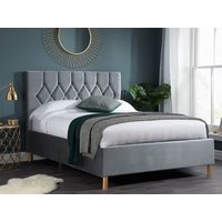 Birlea Loxley Grey Fabric Bed Frame - 4ft Small Double