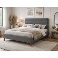 Time Living Mayfair Light Grey Fabric Bed Frame - 4ft6 Double