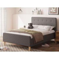 GFW Ashbourne Dark Grey Fabric Ottoman Bed Frame - 4ft6 Double