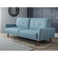 Julian Bowen Monza Blue Linen Sofa Bed