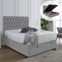 Albans Ottoman End Lift Storage Divan Bed - Optional Headboard