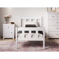 LPD Havana White Wooden Bed Frame - 3ft Single