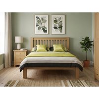 Julian Bowen Amsterdam Oak Wooden Bed Frame Low Footend - 4ft6 Double