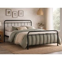 Time Living Miami Black Metal Bed Frame - 4ft6 Double
