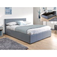 GFW Ecuador Grey Faux Leather Side Lift Ottoman Bed Frame - 5ft King Size