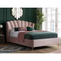 Birlea Lottie Pink Fabric Ottoman Bed Frame - 4ft6 Double