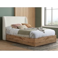 Birlea Halfden White Fabric Ottoman Bed Frame - 5ft King Size