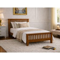 Time Living Turin Honey Oak Wooden Bed Frame - 3ft Single