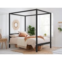 Birlea Mercia Black Four Poster Wooden Bed Frame - 4ft6 Double
