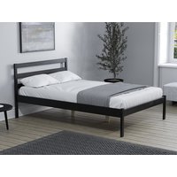 Birlea Luka Black Wooden Bed Frame - 4ft6 Double