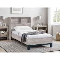 Julian Bowen Bali Bookcase Grey Wooden Bed Frame - 3ft Single
